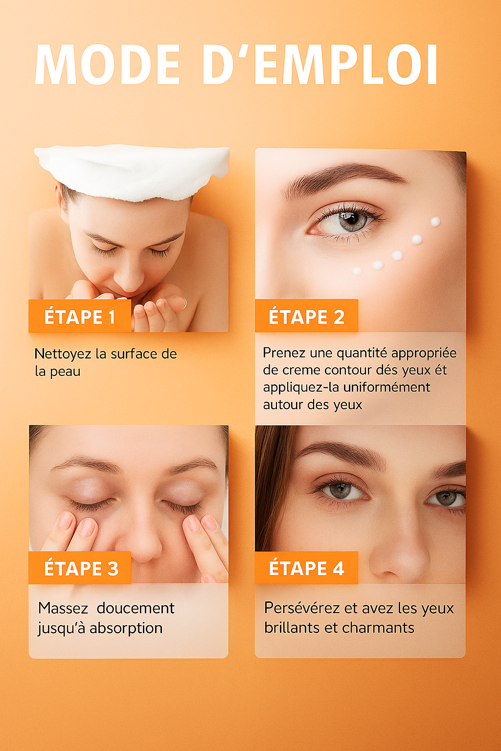 traitement des cernes et des rides, soins des yeux hydratants et raffermissants